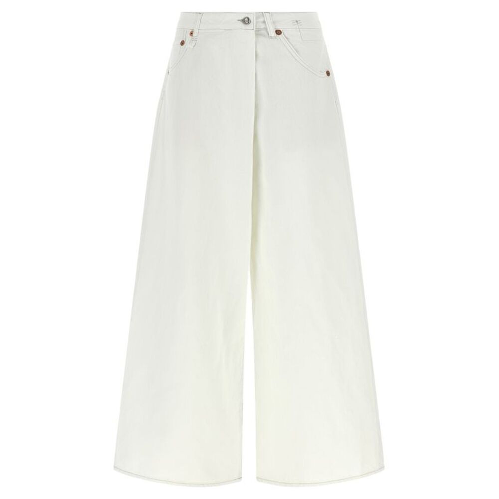 R13 White Cotton Jeans Women's Denim